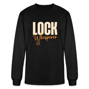 Lock Whisperer Locksmith Locksmithing Lock Picker - Men's Long Sleeve T-Shirt - black - Front