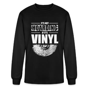 It's Not Hoarding If It's Vinyl Audiophile Music - Men's Long Sleeve T-Shirt - black - Front