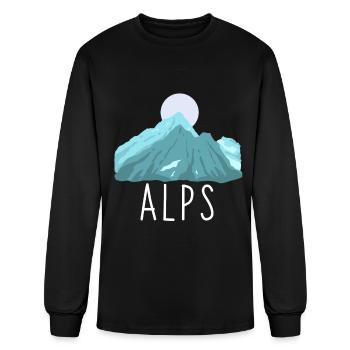 Alps - Men's Long Sleeve T-Shirt - black - Front