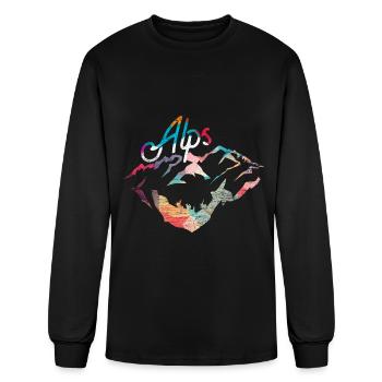Alps - Men's Long Sleeve T-Shirt - black - Front