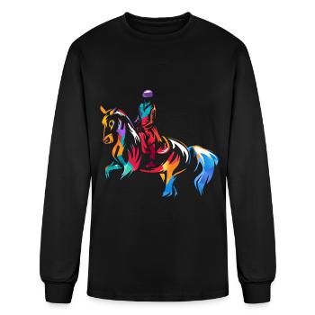 Dressage - Men's Long Sleeve T-Shirt - black - Front