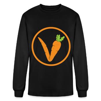 Peace Carrot - Men's Long Sleeve T-Shirt - black - Front