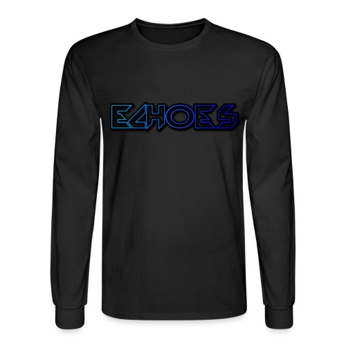 ECHO™Original Blue Logo Long Sleeve Shirt Black - Men's Long Sleeve T-Shirt