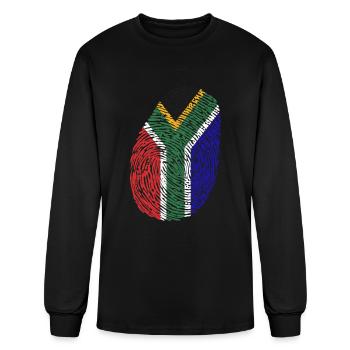 South Africa Fingerprint - Men's Long Sleeve T-Shirt - black - Front