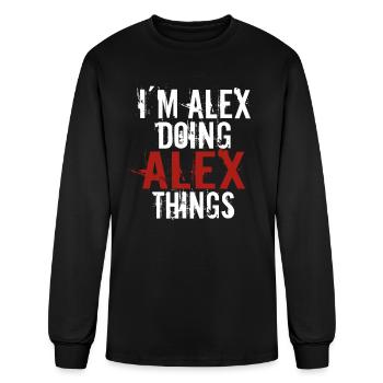Im Alex Doing Alex Things - Men's Long Sleeve T-Shirt - black - Front