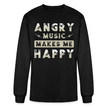 Metal Music Angry Music - T-shirt à manches longues Homme - noir - Devant