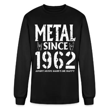 Metal Cadeau Anniversaire Vintage 1962 - T-shirt à manches longues Homme - noir - Devant