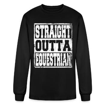Equestrian Saying Funny - Men's Long Sleeve T-Shirt - black - Front