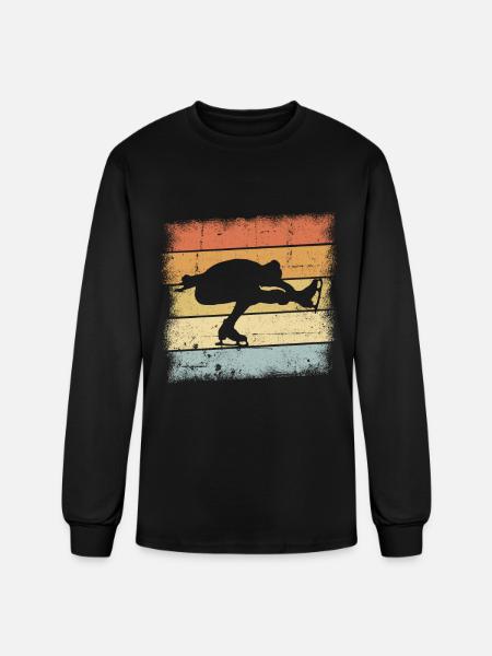Figure Skating Retro - Men's Long Sleeve T-Shirt - black