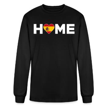 Spain Home Country Spanish Flag Spain Heart - Men's Long Sleeve T-Shirt - black - Front
