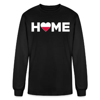Poland Home Country Polish Flag Poland Heart - Men's Long Sleeve T-Shirt - black - Front