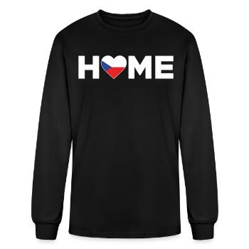 Czech Home Country Czech Flag Czech Heart - Men's Long Sleeve T-Shirt - black - Front