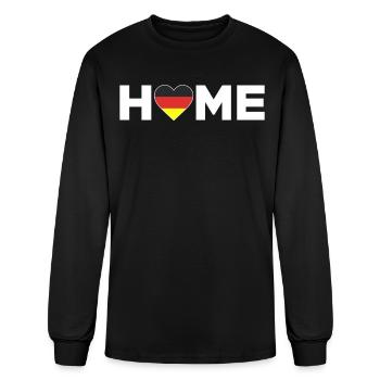 German Home Country german Flag German Heart - Men's Long Sleeve T-Shirt - black - Front