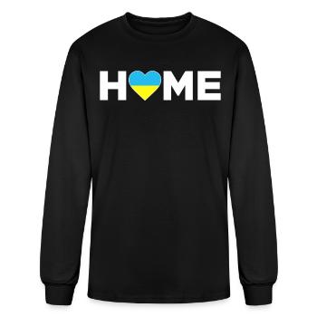 Ukraine Home Country Ukrainian Flag Ukraine Heart - Men's Long Sleeve T-Shirt - black - Front