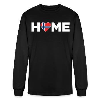 Norway Home Country Norwegian Flag Norway Heart - Men's Long Sleeve T-Shirt - black - Front