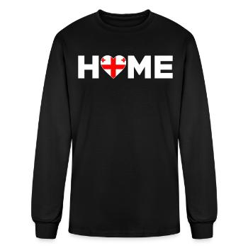 Georgia Home Country Georgian Flag Georgia Heart - Men's Long Sleeve T-Shirt - black - Front