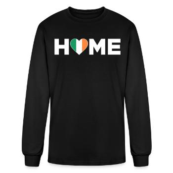 Ireland Home Country Irish Flag Ireland Heart - Men's Long Sleeve T-Shirt - black - Front