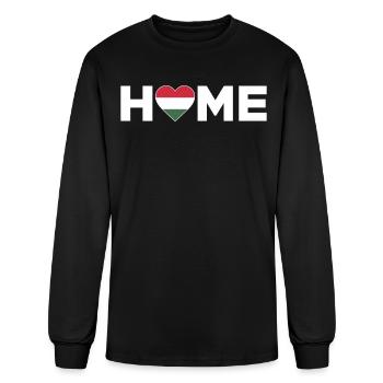 Hungary Home Country Hungarian Flag Hungary Heart - Men's Long Sleeve T-Shirt - black - Front