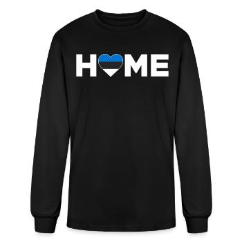 Estonia Home Country Estonian Flag Estonia Heart - Men's Long Sleeve T-Shirt - black - Front