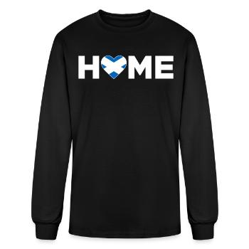 Scotland Home Country Scottish Flag Scotland Heart - Men's Long Sleeve T-Shirt - black - Front