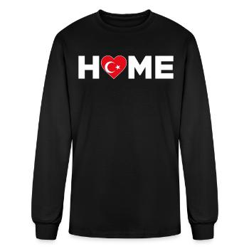 Turkey Home Country Turkish Flag Turkey Heart - Men's Long Sleeve T-Shirt - black - Front