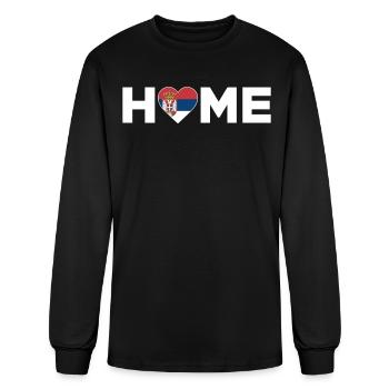Serbia Home Country Serbian Flag Serbia Heart - Men's Long Sleeve T-Shirt - black - Front
