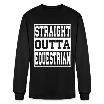 Equestrian Saying Funny - Men's Long Sleeve T-Shirt - black - Front