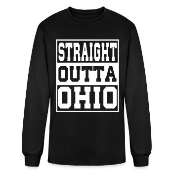 Ohio Straight outta Ohio Ideas - Men's Long Sleeve T-Shirt - black - Front