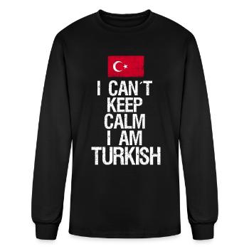 Je ne peux pas rester calme Je suis turc - T-shirt à manches longues Homme - noir - Devant