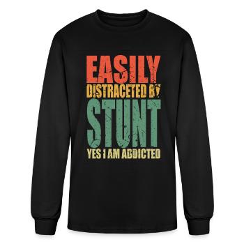 Stunt Saying funny - Men's Long Sleeve T-Shirt - black - Front
