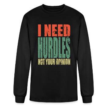 Hurdles Saying Funny - Men's Long Sleeve T-Shirt - black - Front