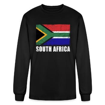 South Africa Flag Grunge Country Flag South Africa - Men's Long Sleeve T-Shirt - black - Front