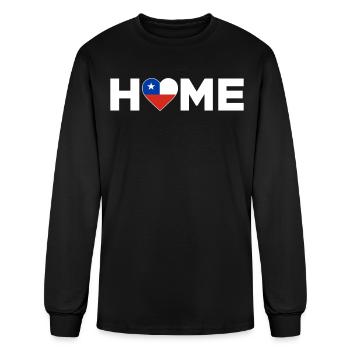 Chile Home Country Chilese Flag Chile Heart - Men's Long Sleeve T-Shirt - black - Front