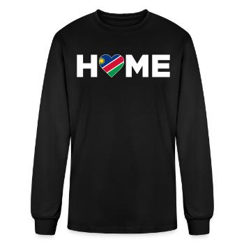 Namibia Home Country Namibian Flag Namibia Heart - Men's Long Sleeve T-Shirt - black - Front