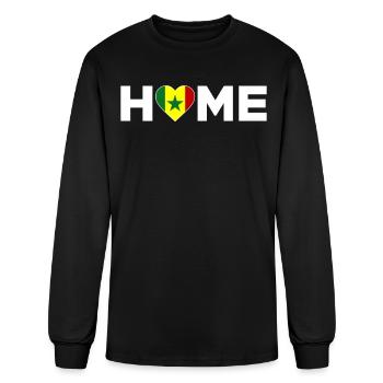 Senegal Home Country Senegalese Flag Senegal Heart - Men's Long Sleeve T-Shirt - black - Front