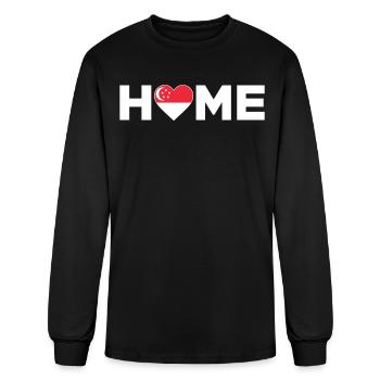 Singapore Home Country Singapore Flag - Men's Long Sleeve T-Shirt - black - Front