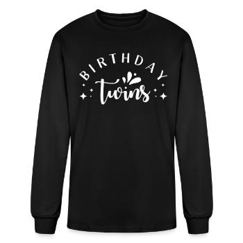 Birthday Twins - Men's Long Sleeve T-Shirt - black - Front