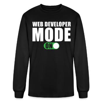 Web Developer Mode on - Men's Long Sleeve T-Shirt - black - Front