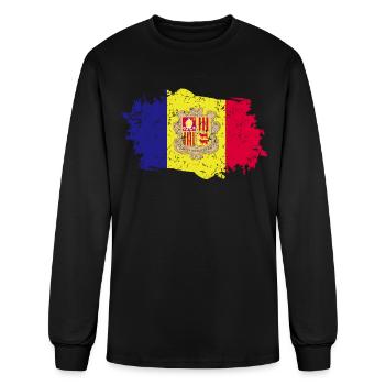 Andorra Flag Grunge Country Flag Andorra - Men's Long Sleeve T-Shirt - black - Front
