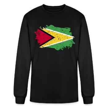 Guyana Flag Grunge Country Flag Guyana - Men's Long Sleeve T-Shirt - black - Front