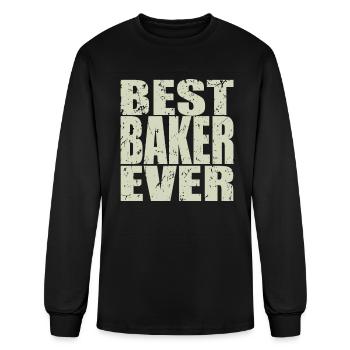 Best Baker Ever Baker Gift - Men's Long Sleeve T-Shirt - black - Front