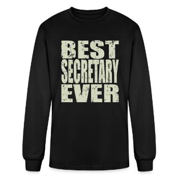 Best Secretary Ever Secretary Gift - Men's Long Sleeve T-Shirt - black - Front