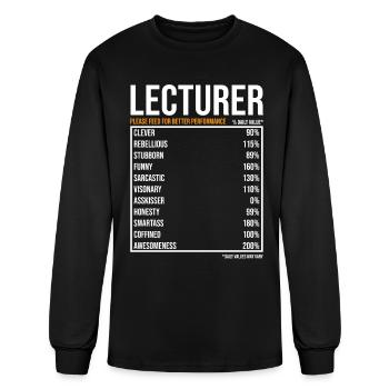 Lecturer Daily Value funny Lecturer - Men's Long Sleeve T-Shirt - black - Front