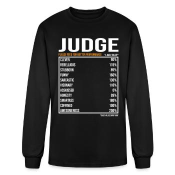 Judge Daily Value funny Judge - Men's Long Sleeve T-Shirt - black - Front