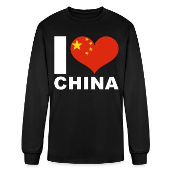 I Love China Heart Flag China - Men's Long Sleeve T-Shirt - black - Front
