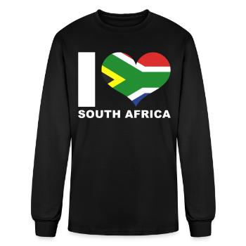 I Love South Africa Heart Flag South Africa - Men's Long Sleeve T-Shirt - black - Front