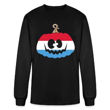 Luxembourg Halloween Pumpkin - Men's Long Sleeve T-Shirt - black - Front