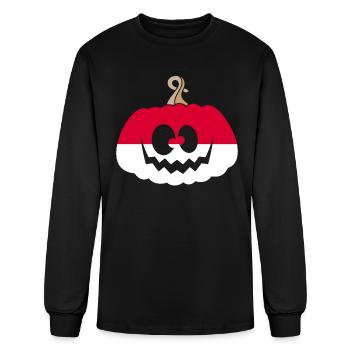 Monaco Halloween Pumpkin - Men's Long Sleeve T-Shirt - black - Front