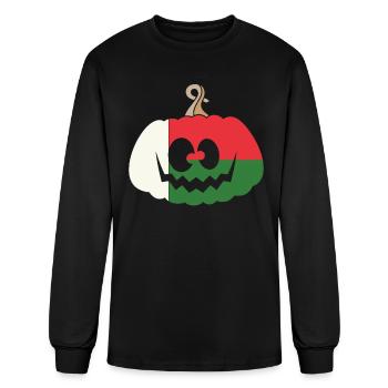 Madagascar Halloween Pumpkin - Men's Long Sleeve T-Shirt - black - Front