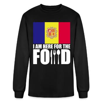 Andorra flag souvenir food travel - Men's Long Sleeve T-Shirt - black - Front